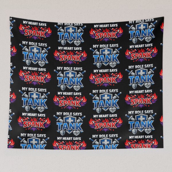 Item preview, My Role Says Tank My Heart Says Spank Funny MMORPG Gamer Gift designed and sold by TeeTimeTreasure.