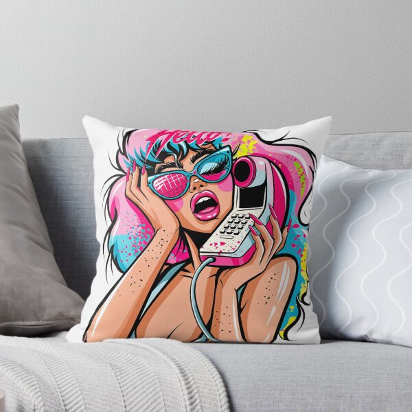 Item preview, Stylish woman with a phone, retro style, 70s designed and sold by TanyaLovus.