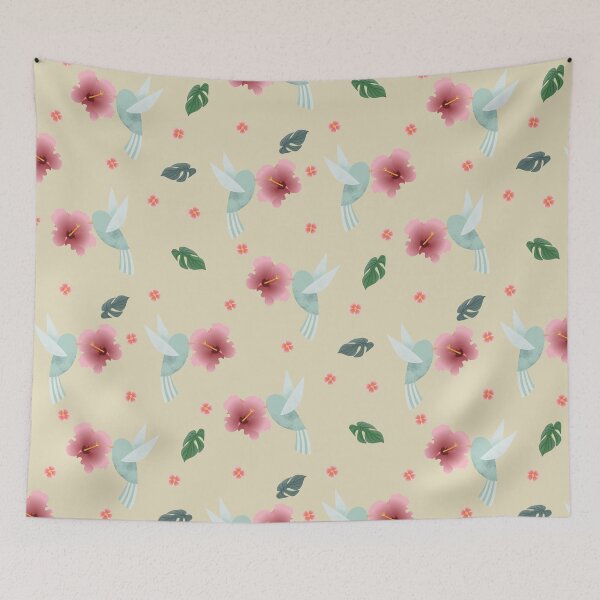 Item preview, Hummingbird and Flower Design designed and sold by mistywoodstudio.