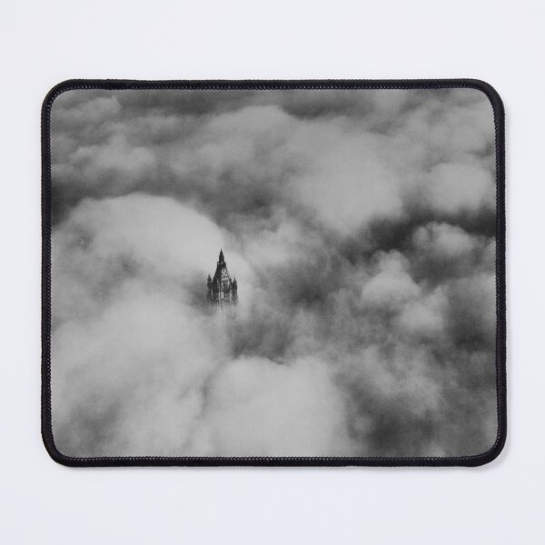 Item preview, 1928 Vintage Woolworth tower in clouds, New York City aerial fine art black and white photograph designed and sold by Astrid Arkhangelsky.