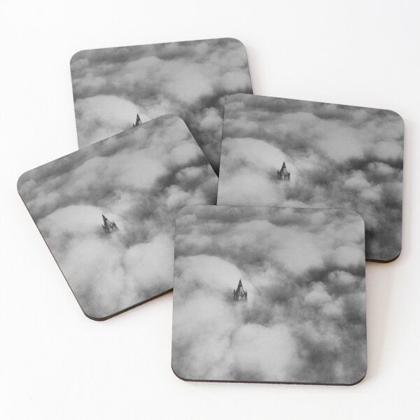 Item preview, 1928 Vintage Woolworth tower in clouds, New York City aerial fine art black and white photograph designed and sold by Astrid Arkhangelsky.