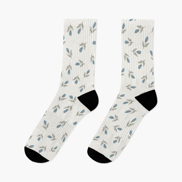 Item preview, Dusty Blue Tulips Pattern – Sage & Blue Floral Print designed and sold by FawnFeatherCo.