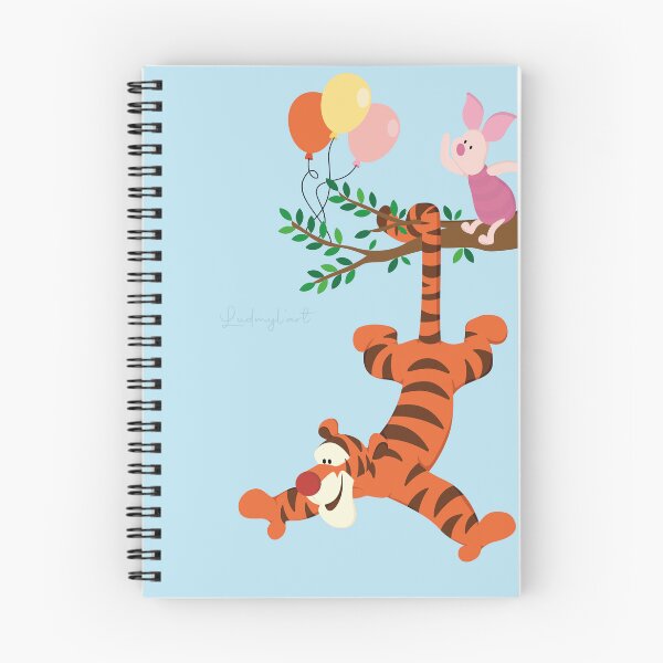 Item preview, Tigger Hanging Upside Down with Piglet and Balloons Illustration designed and sold by LudmylArt.