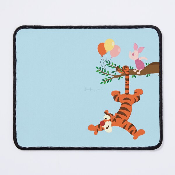 Item preview, Tigger Hanging Upside Down with Piglet and Balloons Illustration designed and sold by LudmylArt.