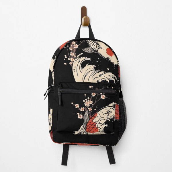 Item preview, Japanese Koi Fish Yin Yang and Cherry Blossoms Ukiyo-e Art designed and sold by Shopeon Designs.