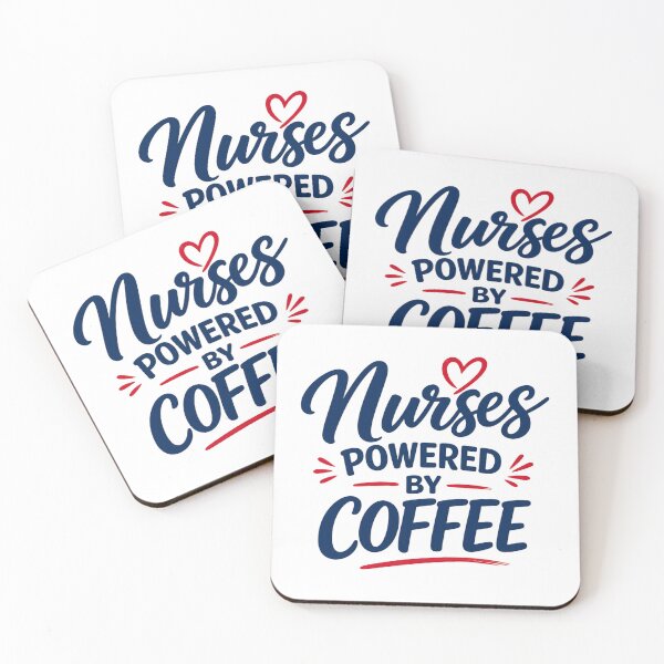 Item preview, Nurses Powered by Coffee designed and sold by ECWhite JR Designs.