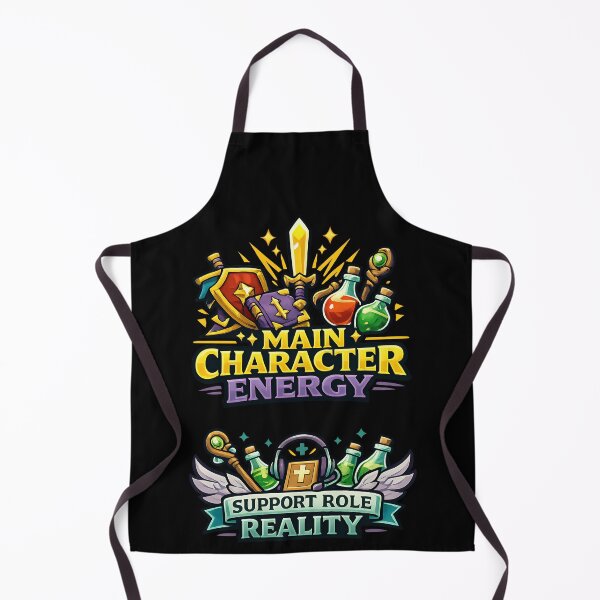 Item preview, Main Character Energy Support Role Reality Funny MMORPG Gamer Design designed and sold by TeeTimeTreasure.