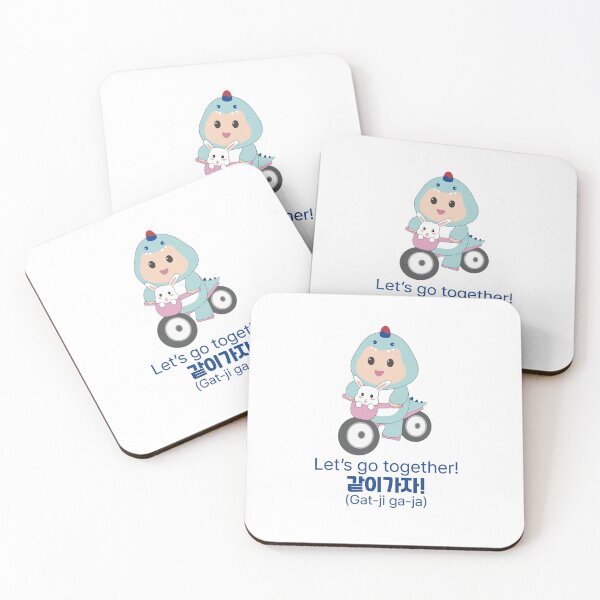 Item preview, Let's Go Together in Korean - 같이 가자 Gachi Gaja Cute Dino designed and sold by CamiereStudio.