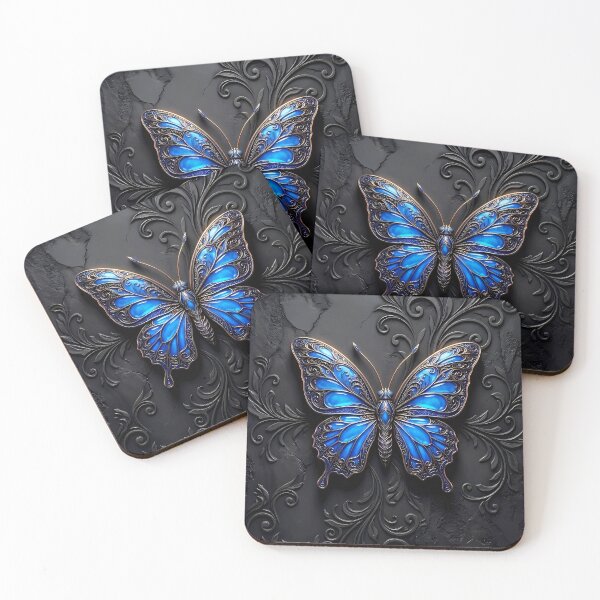 Item preview, Blue Gothic Butterfly 3D Jewel Design designed and sold by LuisWorks.