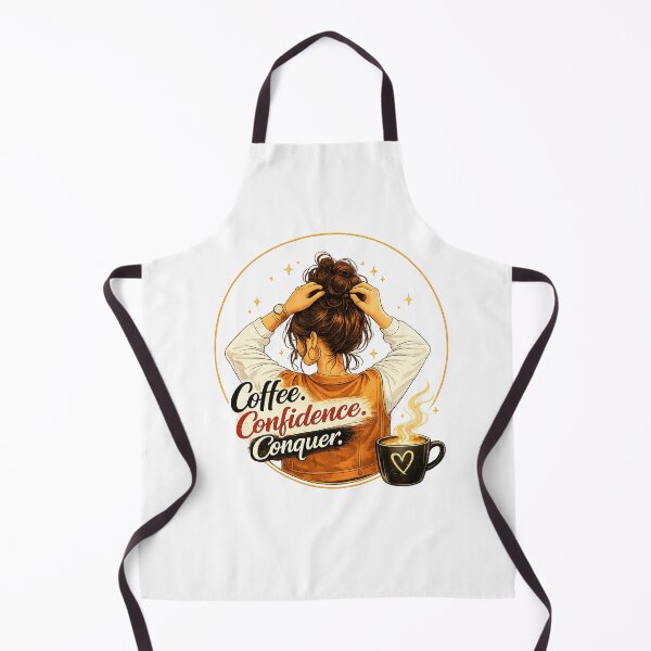 Item preview, Coffee Confidence Conquer - illustration of female motivation designed and sold by ElleMind.