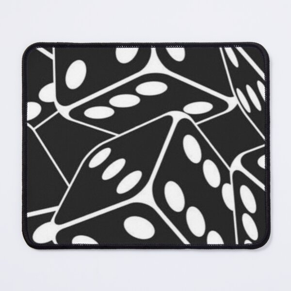 Item preview, Black and White Falling Dice Seamless Game Pattern designed and sold by LYAN-STORE.