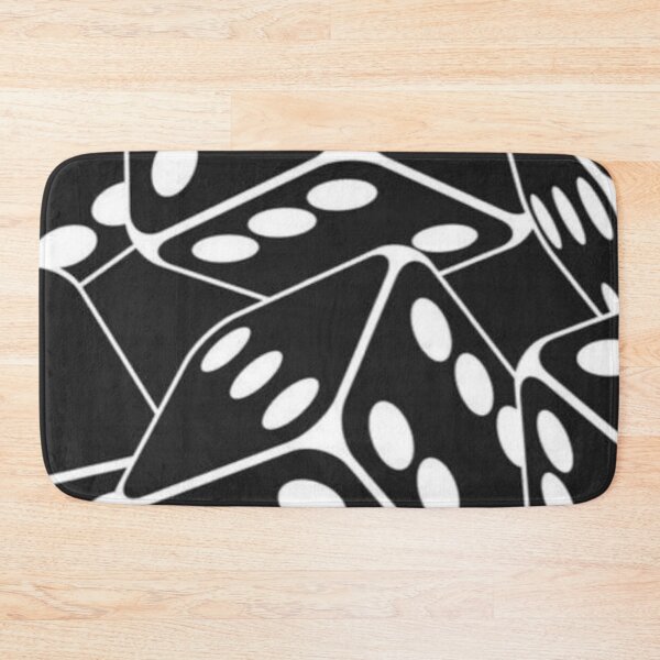 Item preview, Black and White Falling Dice Seamless Game Pattern designed and sold by LYAN-STORE.