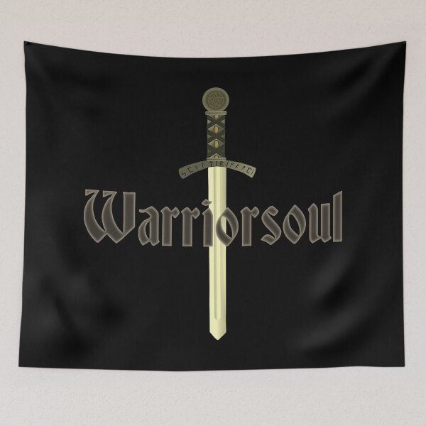 Item preview, Warriorsoul, broadsword, combative, slogan motifs men designed and sold by Kirei-Lily.