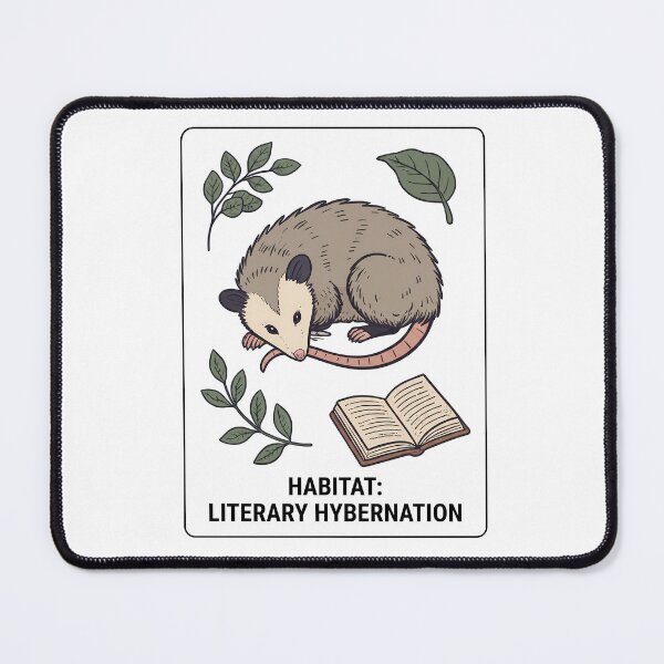 Item preview, Opossum Habitat Literary Hibernation Cozy Reader designed and sold by BobbyTee Merch.