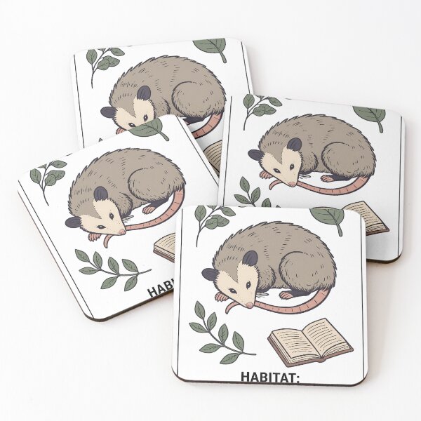 Item preview, Opossum Habitat Literary Hibernation Cozy Reader designed and sold by BobbyTee Merch.