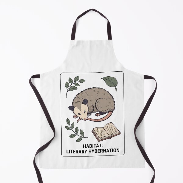 Item preview, Opossum Habitat Literary Hibernation Cozy Reader designed and sold by BobbyTee Merch.