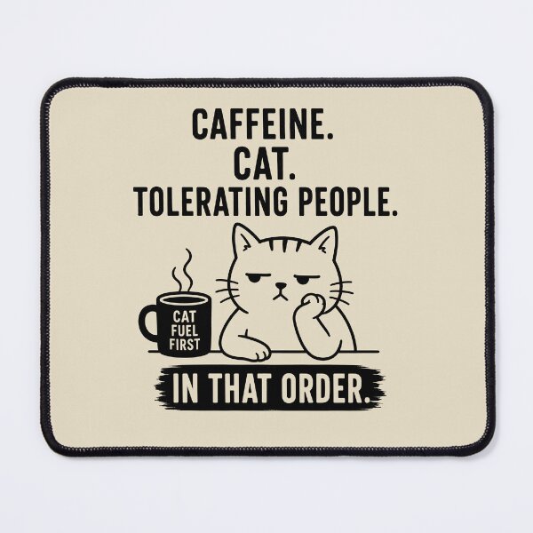 Item preview, Caffeine cat tolerating people designed and sold by SignumShop.