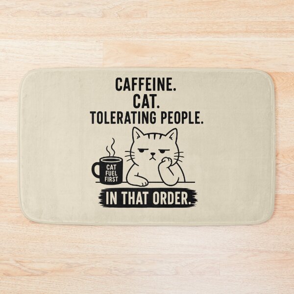 Item preview, Caffeine cat tolerating people designed and sold by SignumShop.