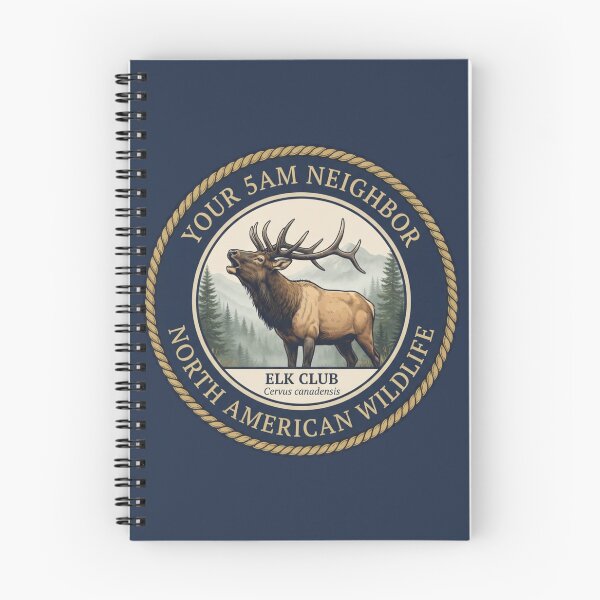 Item preview, Your 5AM Neighbor Elk Club Humor Badge designed and sold by CalmCapy Co.