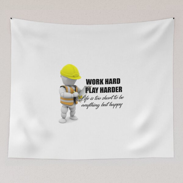 Item preview, Work hard, play harder designed and sold by Lin-B-Designs.
