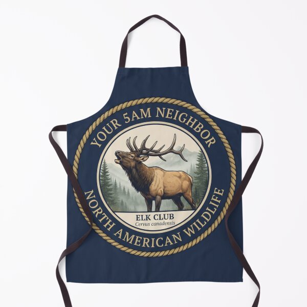 Item preview, Your 5AM Neighbor Elk Club Humor Badge designed and sold by CalmCapy Co.