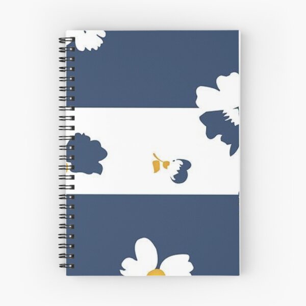 Item preview, Navy Blue and White Striped Daisy Floral Seamless Pattern designed and sold by LYAN-STORE.