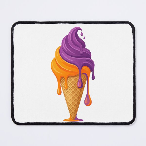 Item preview, Dual Tone Melting Ice Cream Vector Art - Orange & Purple designed and sold by KaleeDesigns.