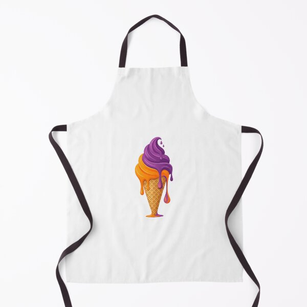 Item preview, Dual Tone Melting Ice Cream Vector Art - Orange & Purple designed and sold by KaleeDesigns.