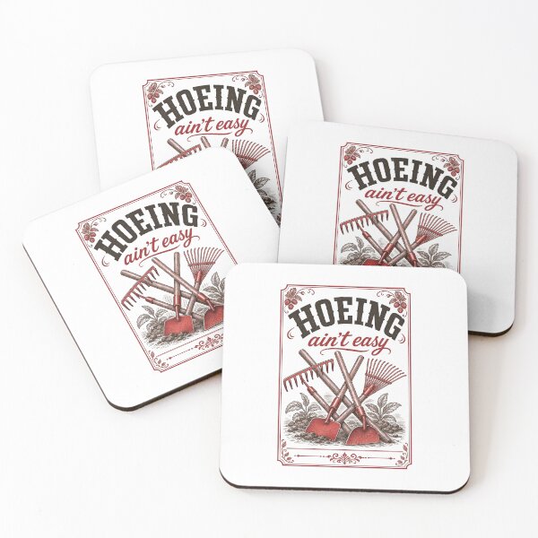 Item preview, Hoeing Aint Easy Organic Gardening designed and sold by LuminOrb.