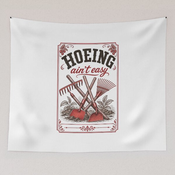 Item preview, Hoeing Aint Easy Organic Gardening designed and sold by LuminOrb.