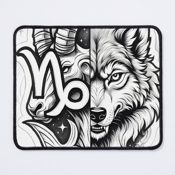Item preview, Capricorn Lone Wolf Mountain Soul designed and sold by Zodiac Celestial Art.