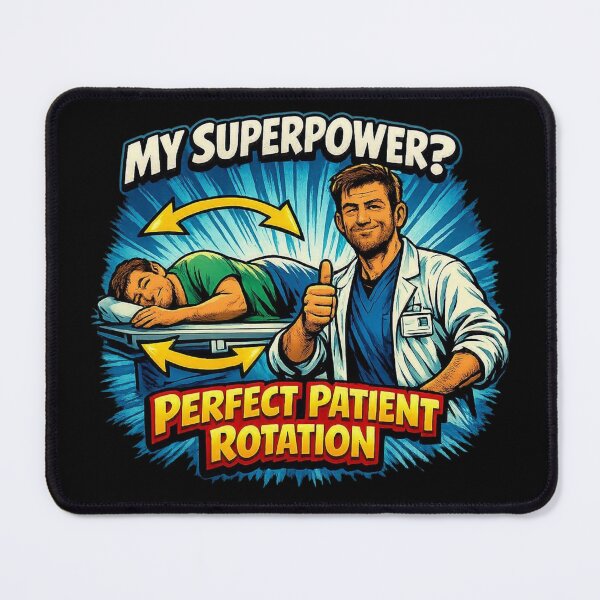 Item preview, My Superpower? Perfect Patient Rotation | Radiology Comic Humor designed and sold by Timeless Junction.