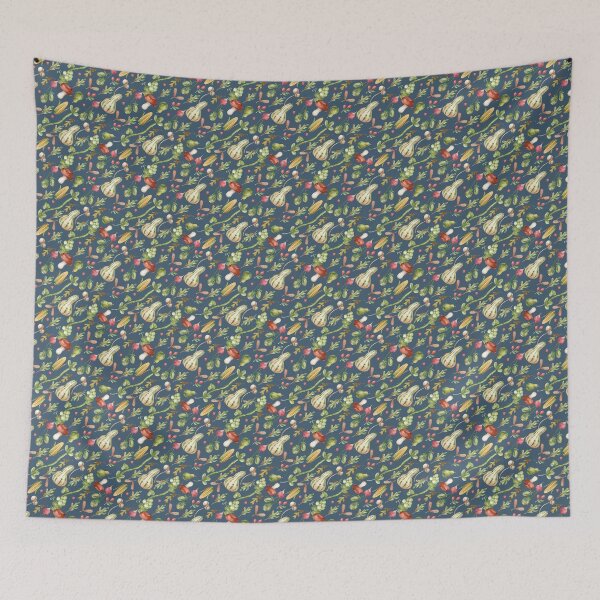 Item preview, Autumn Harvest Pattern with Vegetables, Fruits & Forest Elements designed and sold by White Rabbit Design .