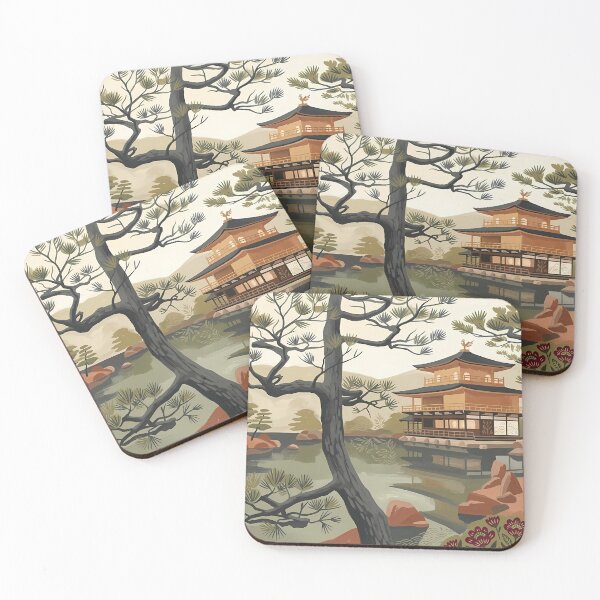 Item preview, Gion Temples and Shrines in near Gion - Tea Ceremony Japan Experiences MAIKOYA Drwan In Folk Art designed and sold by Arch & Avenue.