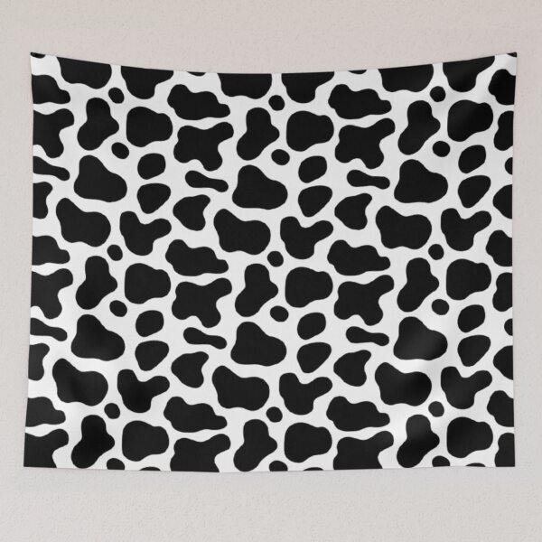Item preview, Aesthetic Seamless Black and White Cow Print Pattern designed and sold by Mittal-Designs.