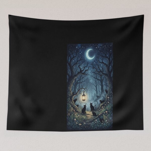 Item preview, The Witches Cats - Full Moon version designed and sold by WILLIAMRIEDIN81.