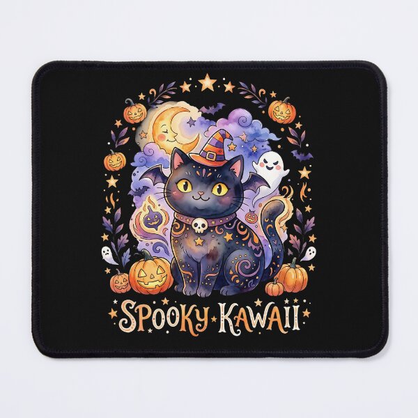Item preview, Spooky Kawaii Cat – Cute Halloween Moon- Pumpkin Neko designed and sold by CuteKats.