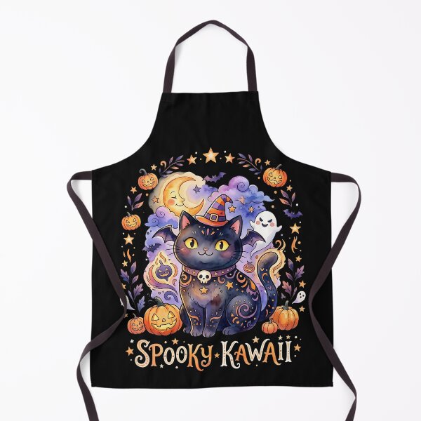 Item preview, Spooky Kawaii Cat – Cute Halloween Moon- Pumpkin Neko designed and sold by CuteKats.