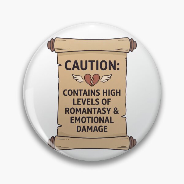 Item preview, Caution Romantasy And Emotional Damage Scroll designed and sold by BobbyTee Merch.