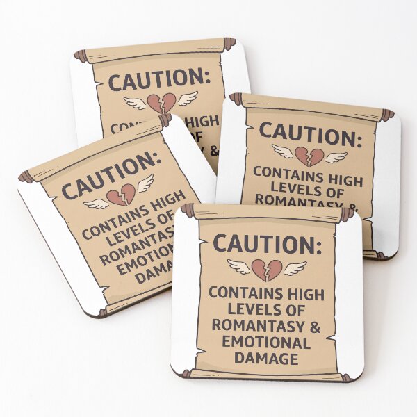 Item preview, Caution Romantasy And Emotional Damage Scroll designed and sold by BobbyTee Merch.