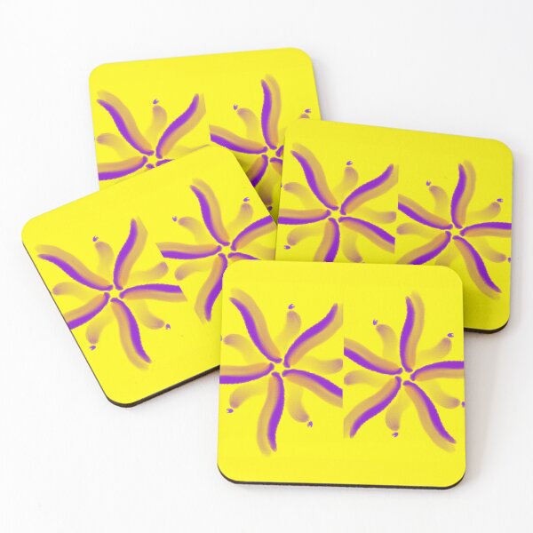 Item preview, Purple flowers on yellow sky designed and sold by DiFraia Studio.