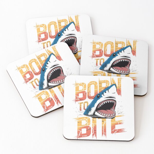 Item preview, Born To Bite - Fierce Great White Shark designed and sold by Shopeon Designs.