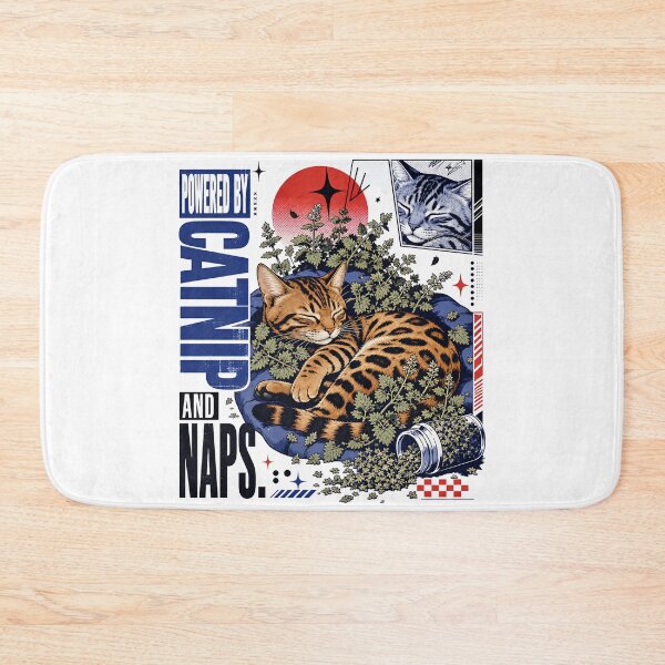 Item preview, Powered by Catnip and Naps – Cozy Bengal Cat designed and sold by Bengoer18.