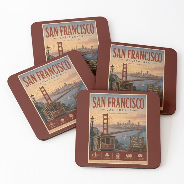 Item preview, Vintage San Francisco - California Poster designed and sold by GoodOldVintage.