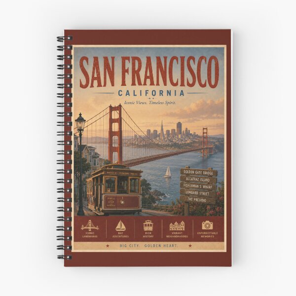 Item preview, Vintage San Francisco - California Poster designed and sold by GoodOldVintage.