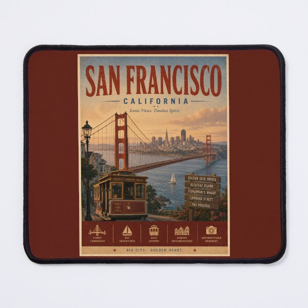 Item preview, Vintage San Francisco - California Poster designed and sold by GoodOldVintage.