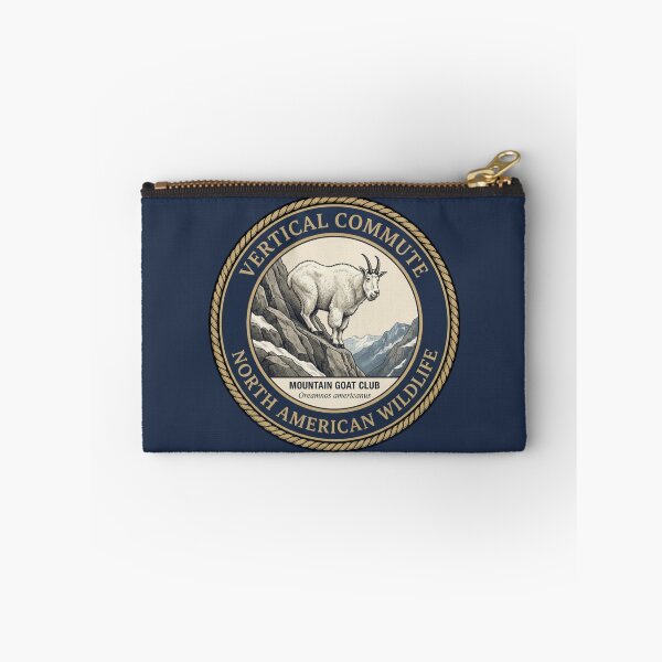 Item preview, Vertical Commute Mountain Goat Humor Badge designed and sold by CalmCapy Co.