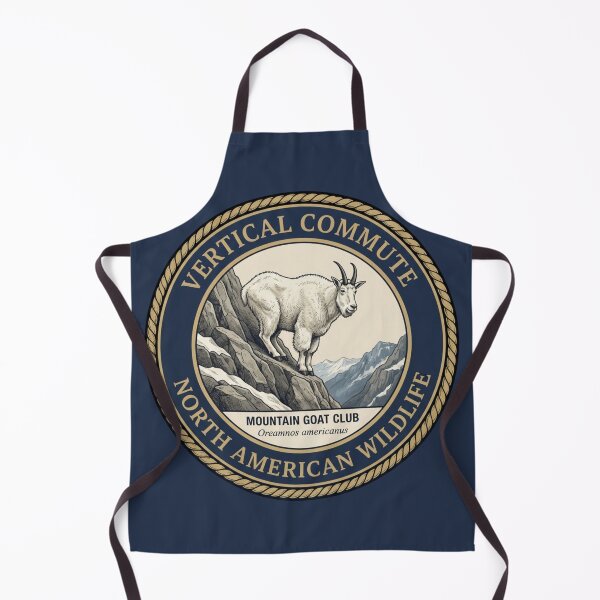 Item preview, Vertical Commute Mountain Goat Humor Badge designed and sold by CalmCapy Co.