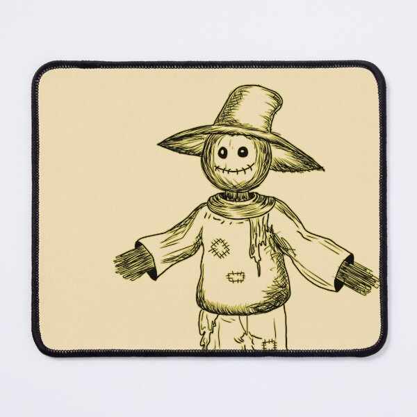 Item preview, Spooky Scarecrow Gold Sketch Halloween Print designed and sold by Potattoo.