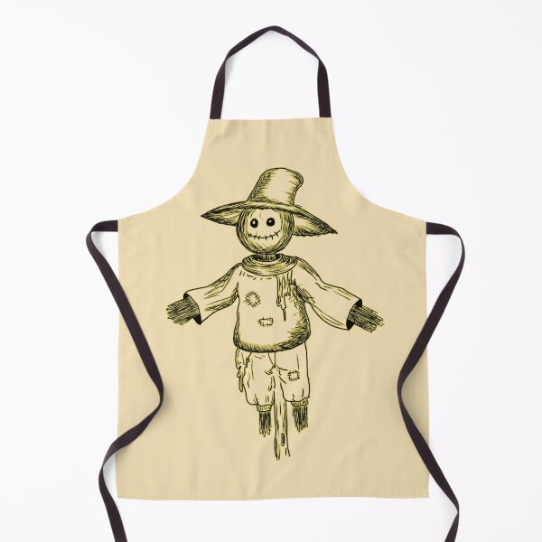 Item preview, Spooky Scarecrow Gold Sketch Halloween Print designed and sold by Potattoo.